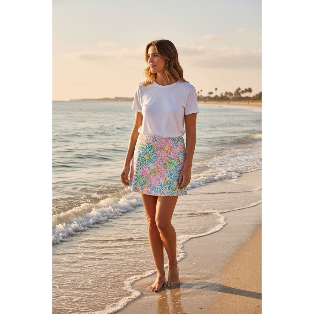 Womens Lilly Pulitzer Tate Salisbury Lace Resort White Mini Skirt Size 8